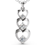 Load image into Gallery viewer, The Trinity Heartfall Pendant-With chain
