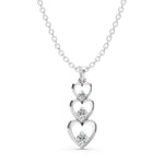 Load image into Gallery viewer, The Trinity Heartfall Pendant-With chain