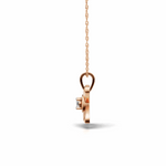 Load image into Gallery viewer, Criss-Cross Diamond Pendant(without chain) - 18Kt Rose Gold vermeil