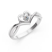 Sweetheart Solitarie Promise Ring