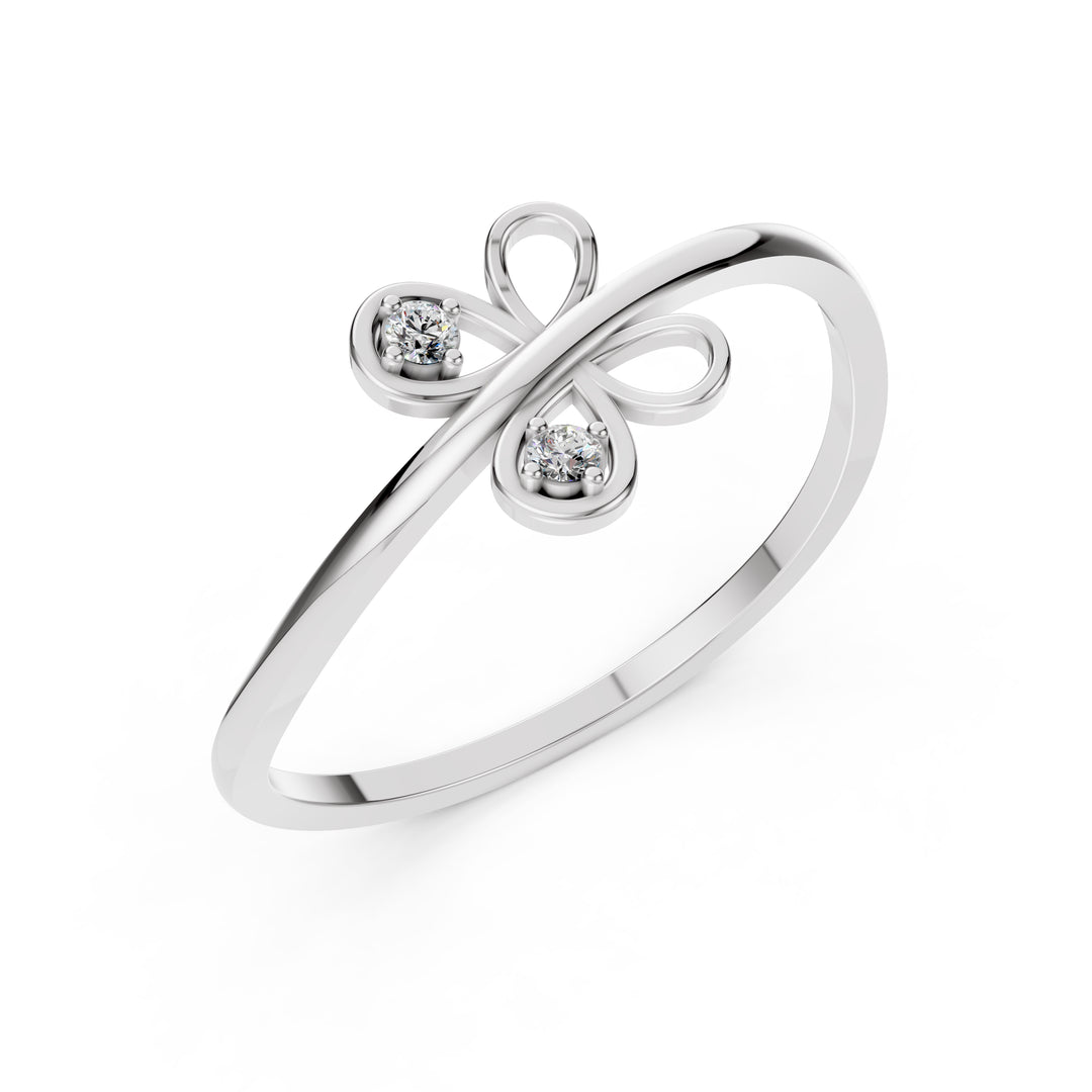 Whimsy Bow Diamond Ring