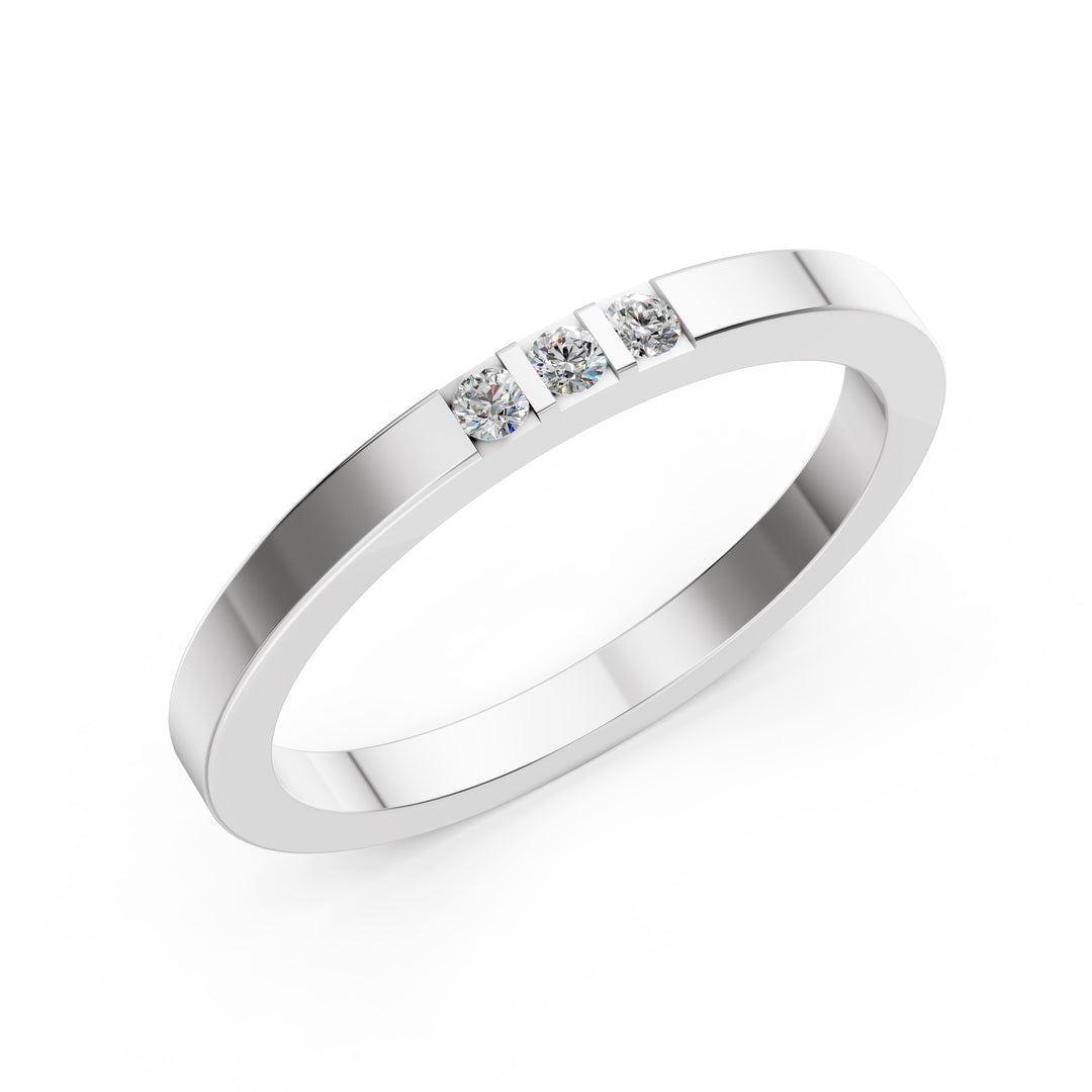 Trio Spark Sleek Diamond Band