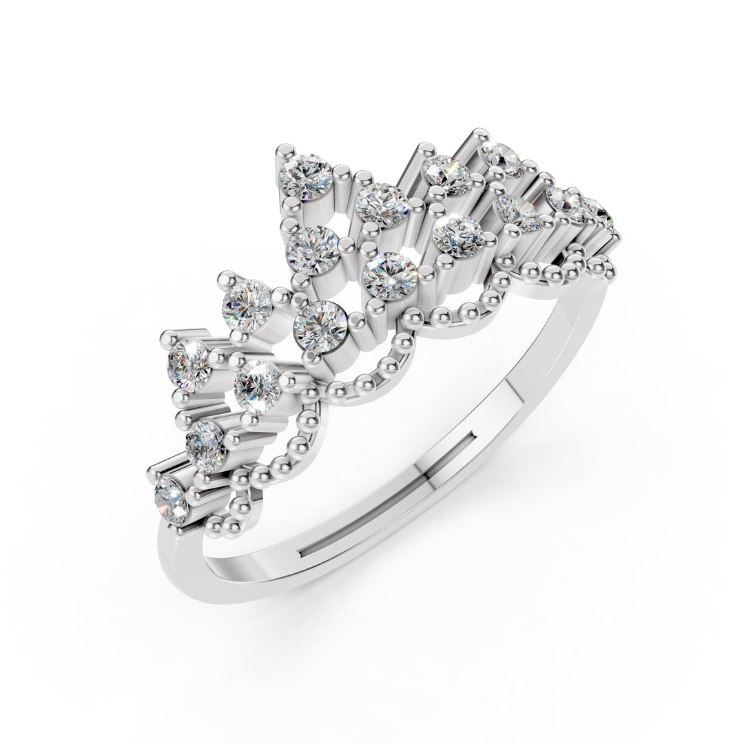 Regal Radiance Tiara Ring
