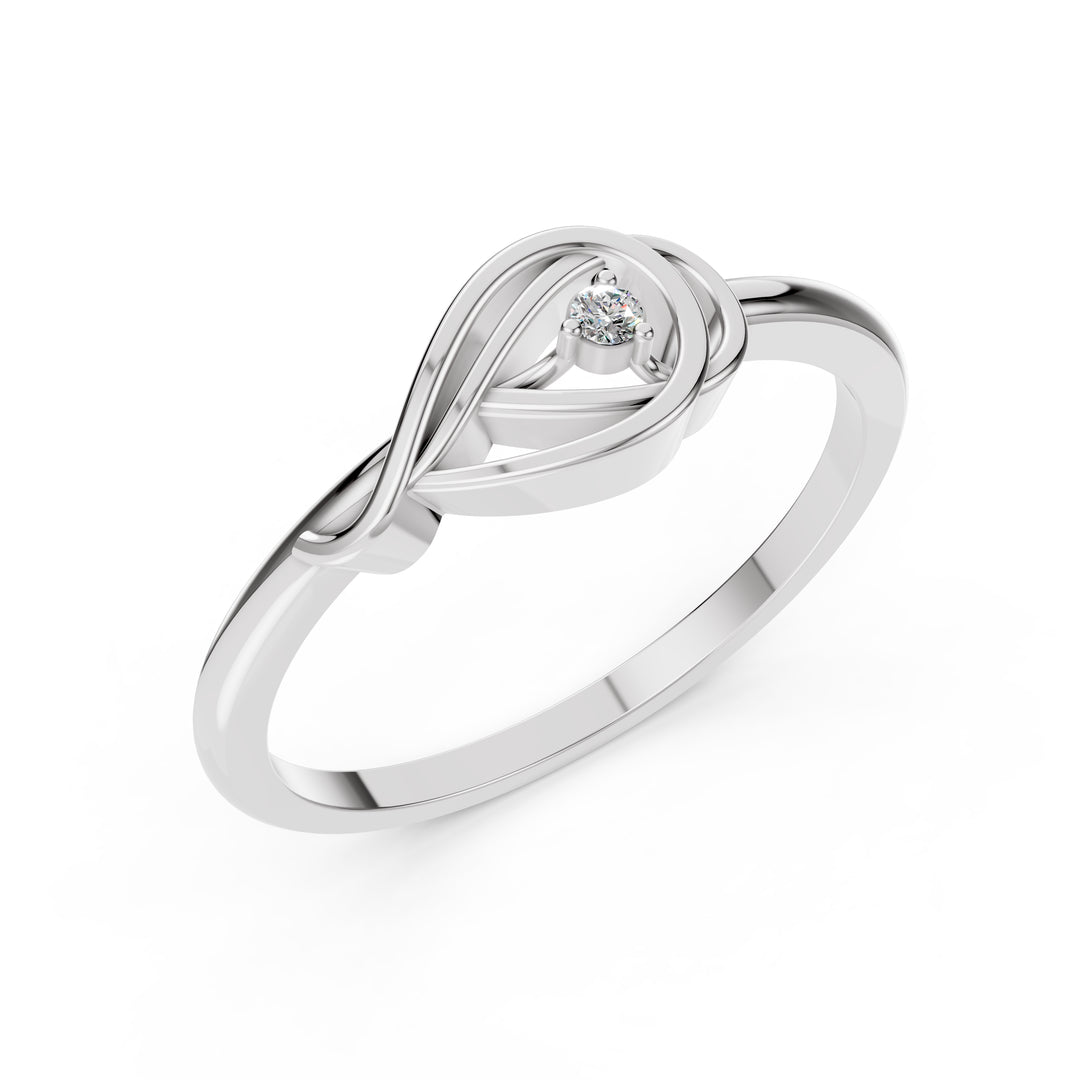 Whisper Knot Solitaire Ring