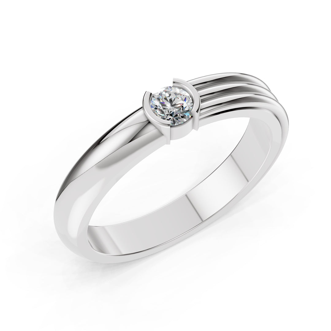 The Triline Solitaire Ring