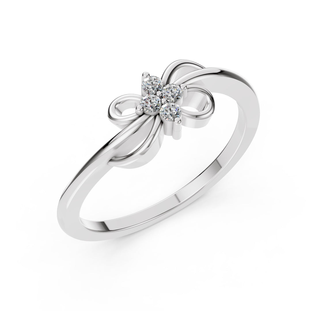 Flora Charm Petite Diamond Ring