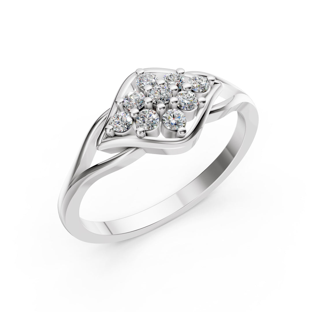 Radiant Petal Diamond Ring