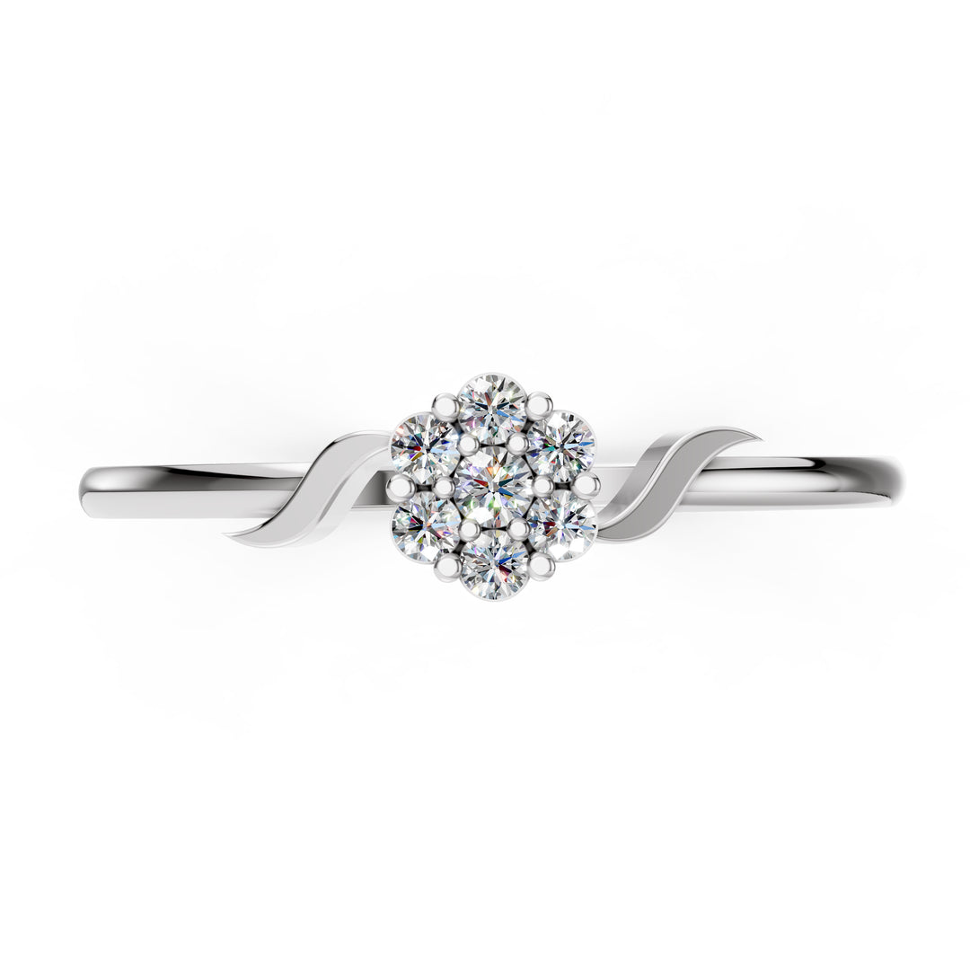 Grace Cluster Twist Ring