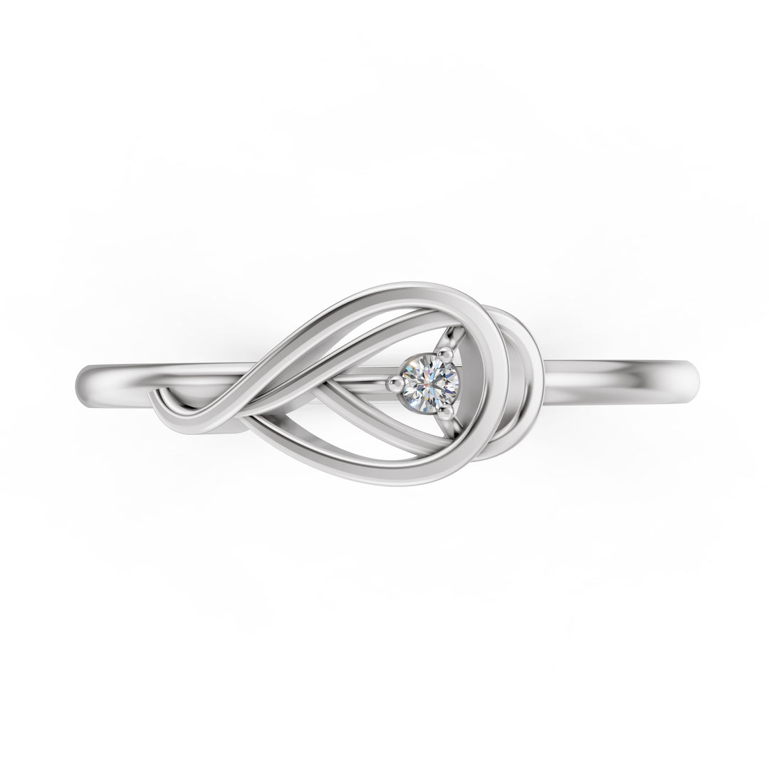 Whisper Knot Solitaire Ring