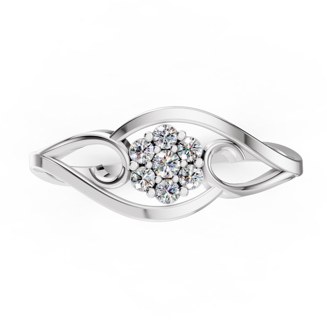 Whimsy Heart Cluster Ring