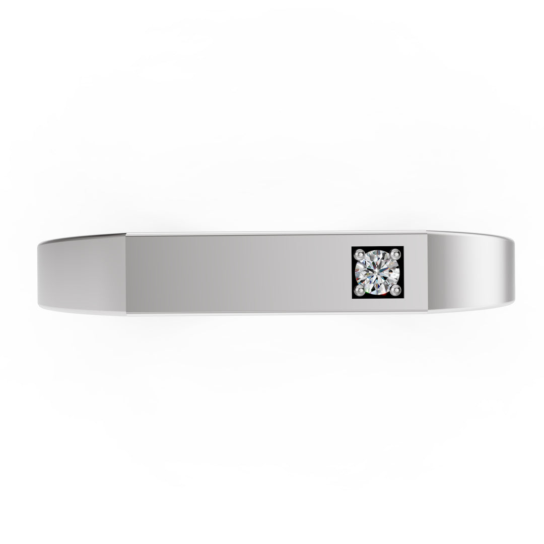 Minimalist Square Diamond Band