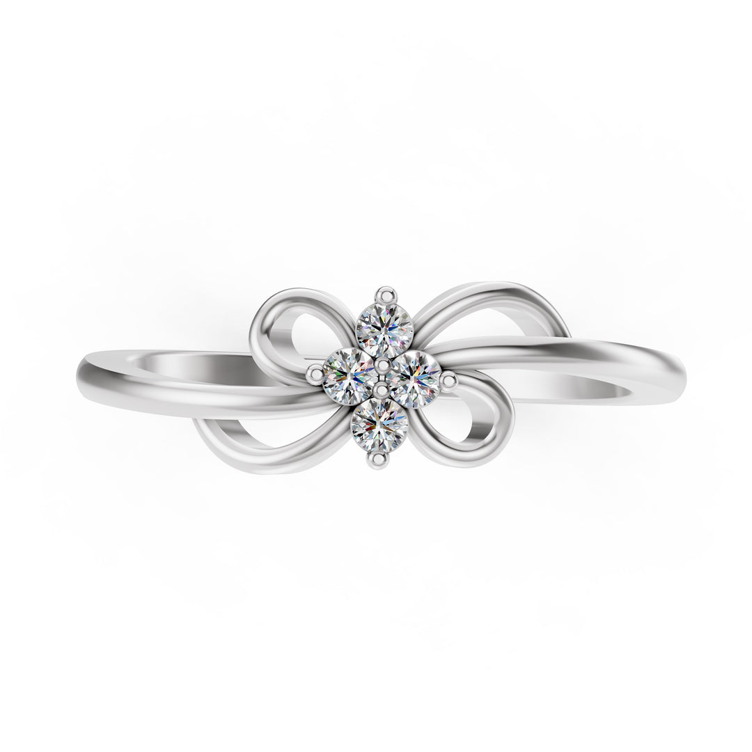Flora Charm Petite Diamond Ring