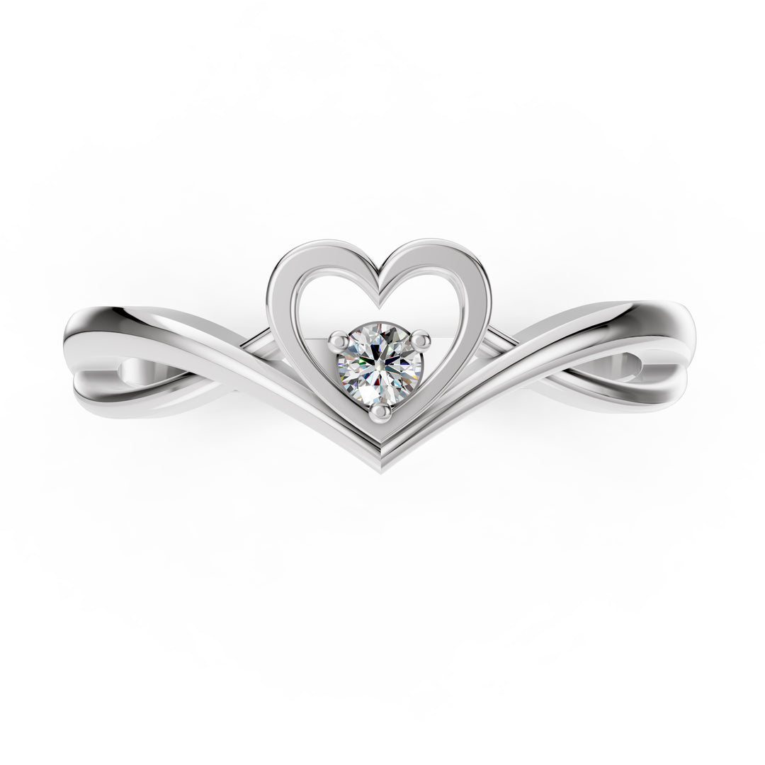 Sweetheart Solitarie Promise Ring