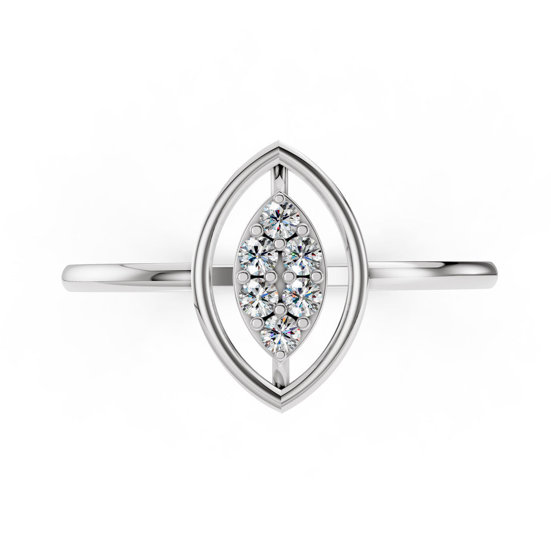 Marquise Halo Elegance Ring