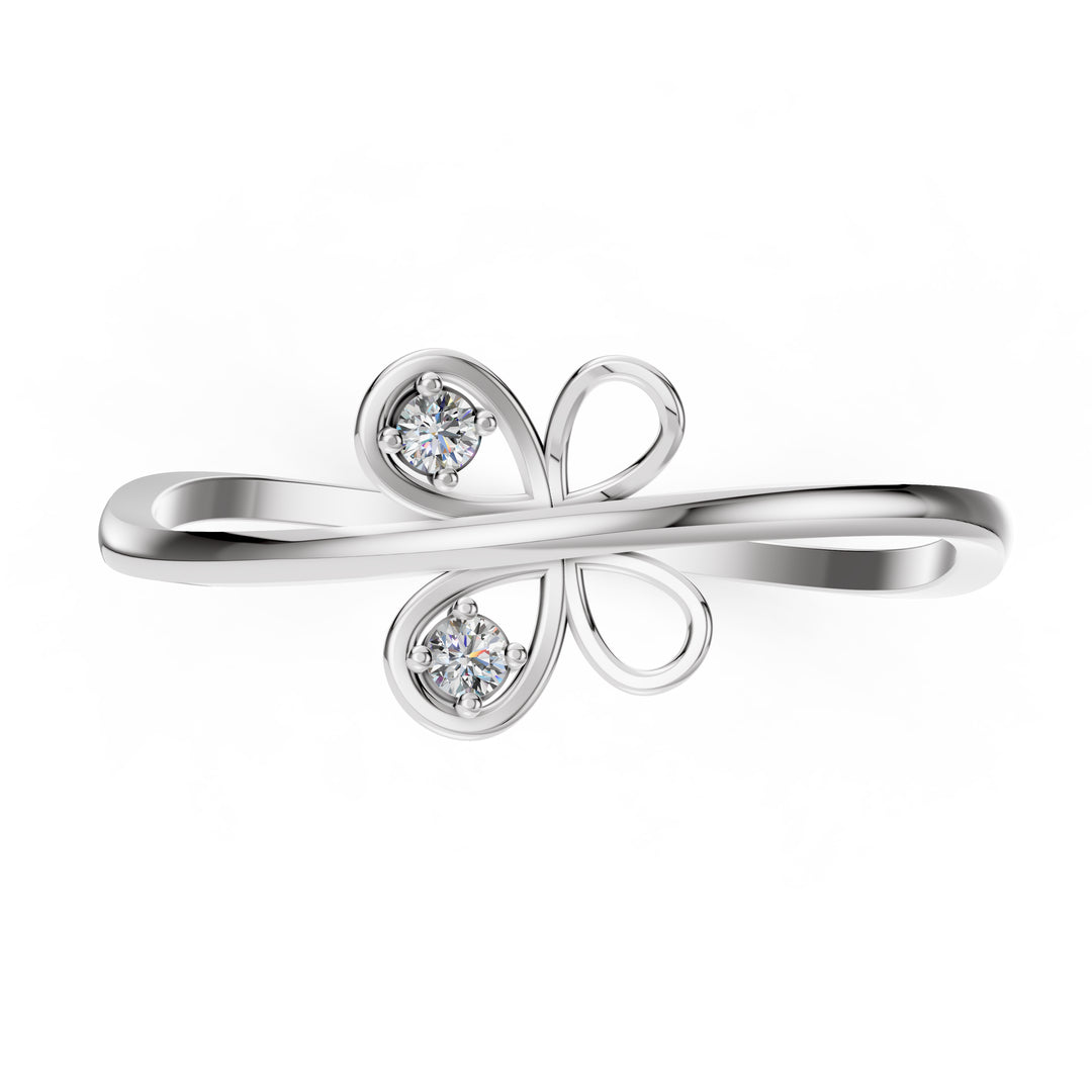 Whimsy Bow Diamond Ring