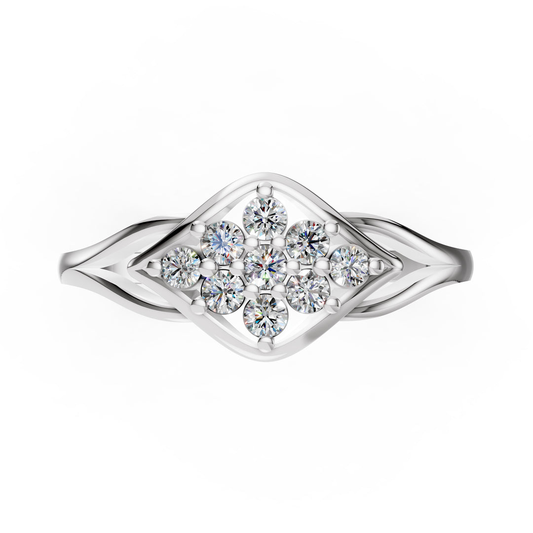Radiant Petal Diamond Ring