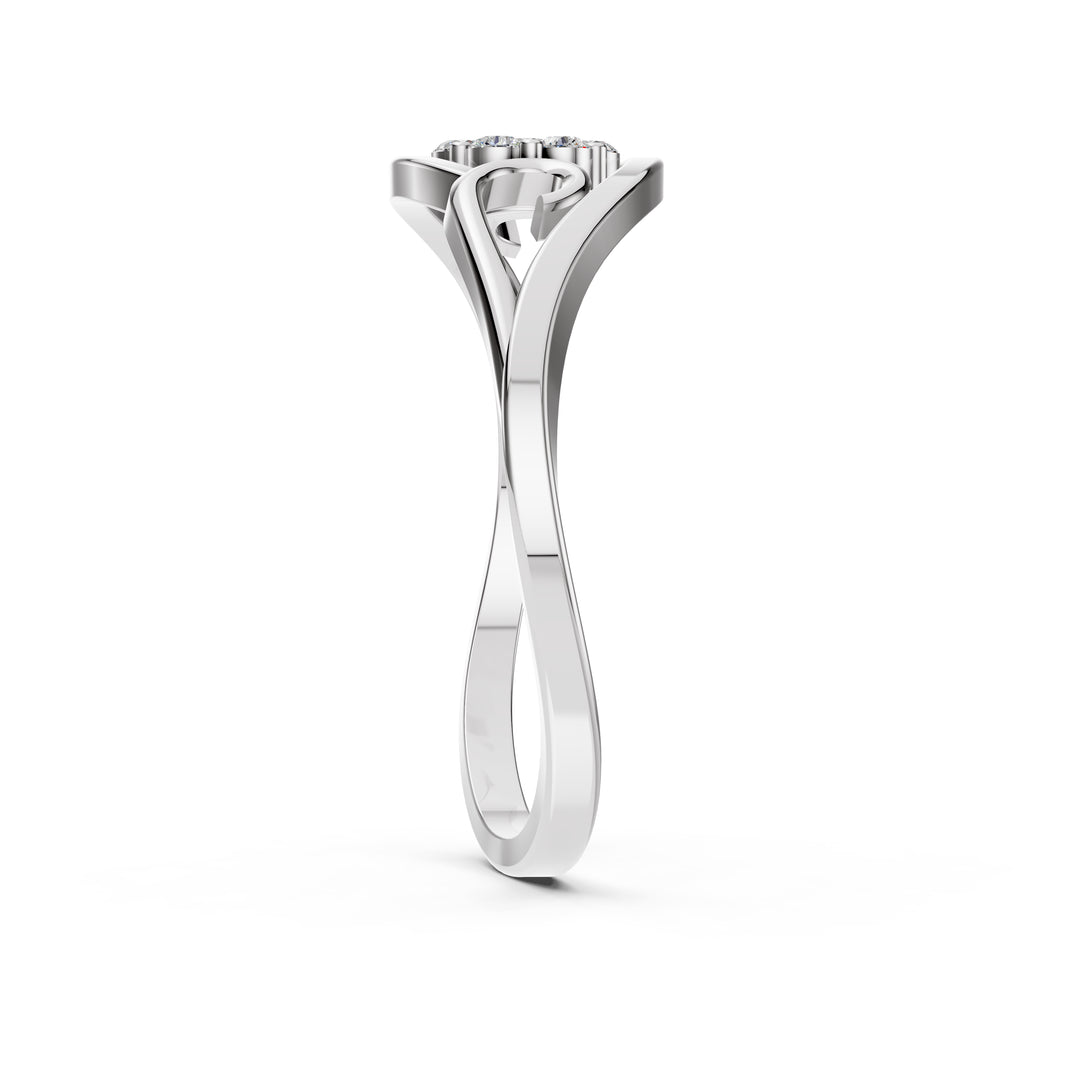 Whimsy Heart Cluster Ring
