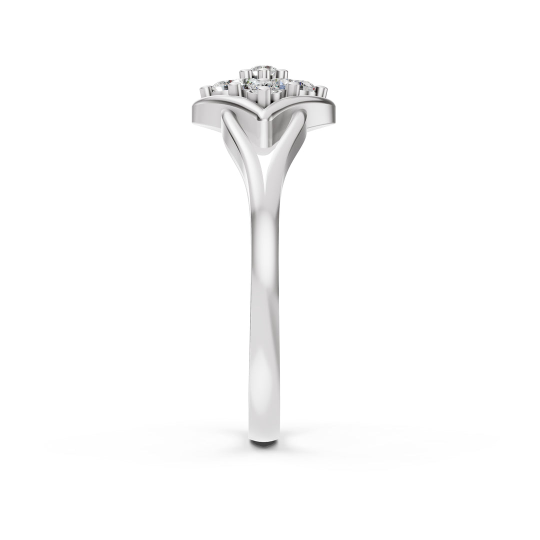 Radiant Petal Diamond Ring