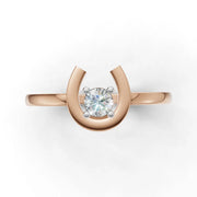 Lucky Solitaire Ring - 18Kt Rose Gold vermeil