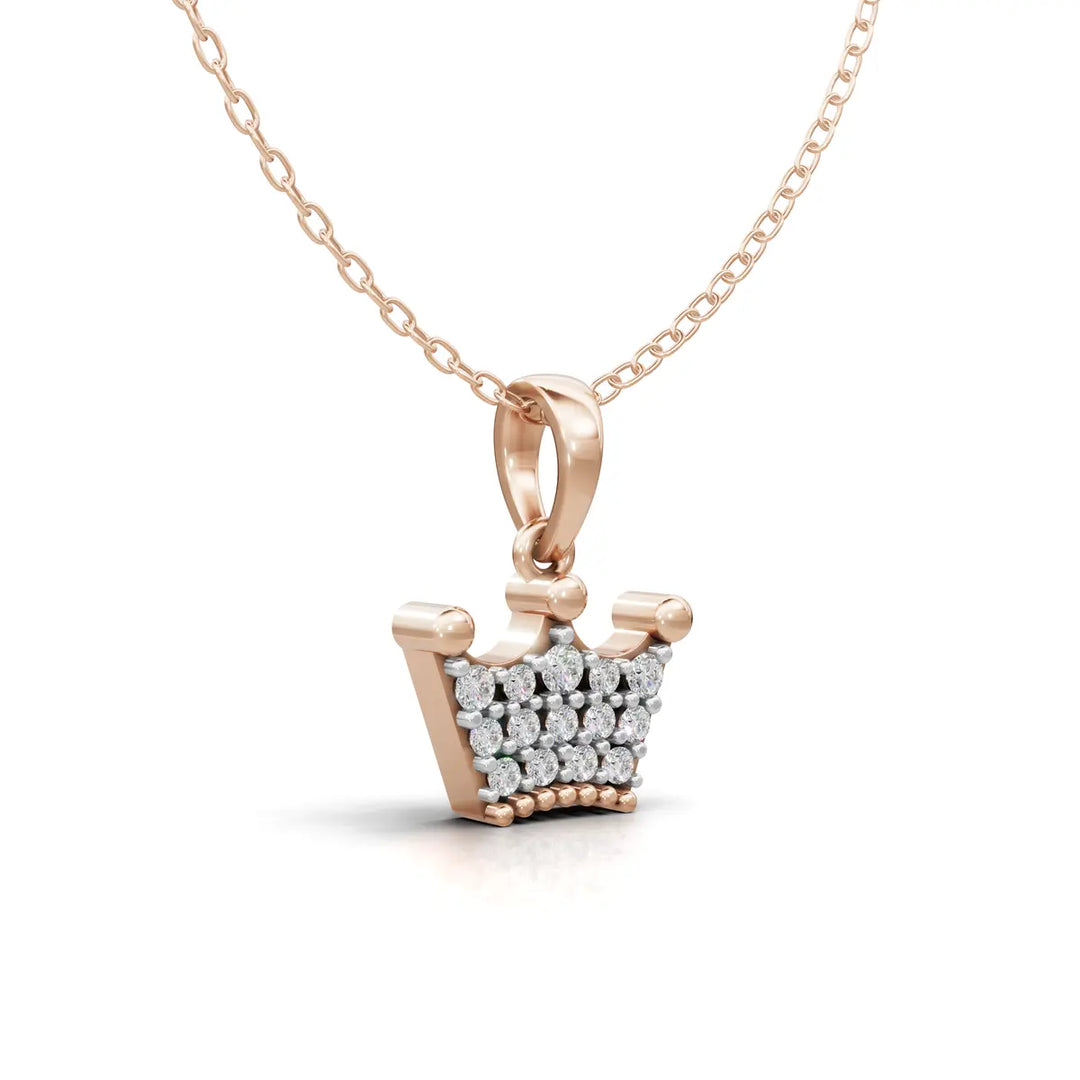 Queen's Pendant(without Chain) - 18Kt Rose Gold vermeil