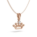 Load image into Gallery viewer, Princess Crown Pendant(without chain) - 18Kt Rose Gold vermeil
