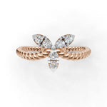 Load image into Gallery viewer, Rope Blossom Ring - 18Kt Rose Gold vermeil
