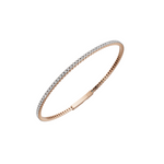 Load image into Gallery viewer, Tennis Bangle Bracelet - 18Kt Gold Vermeil &amp; Rose Gold Vermeil
