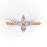 Load image into Gallery viewer, Gold Twin Drop Rings - 18Kt Rose Gold vermeil
