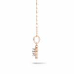 Load image into Gallery viewer, Beaded Edge Diamond Solitaire Pendant(without chain) - 18Kt Rose Gold vermeil
