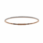 Load image into Gallery viewer, Tennis Bangle Bracelet - 18Kt Gold Vermeil &amp; Rose Gold Vermeil
