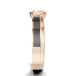 Load image into Gallery viewer, Onyx Solitaire Ring - 18Kt Rose Gold vermeil
