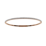 Load image into Gallery viewer, Tennis Bangle Bracelet - 18Kt Gold Vermeil &amp; Rose Gold Vermeil
