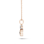 Load image into Gallery viewer, Luck &amp; Sparkle Diamond Pendant(without chain) - 18Kt Rose Gold vermeil
