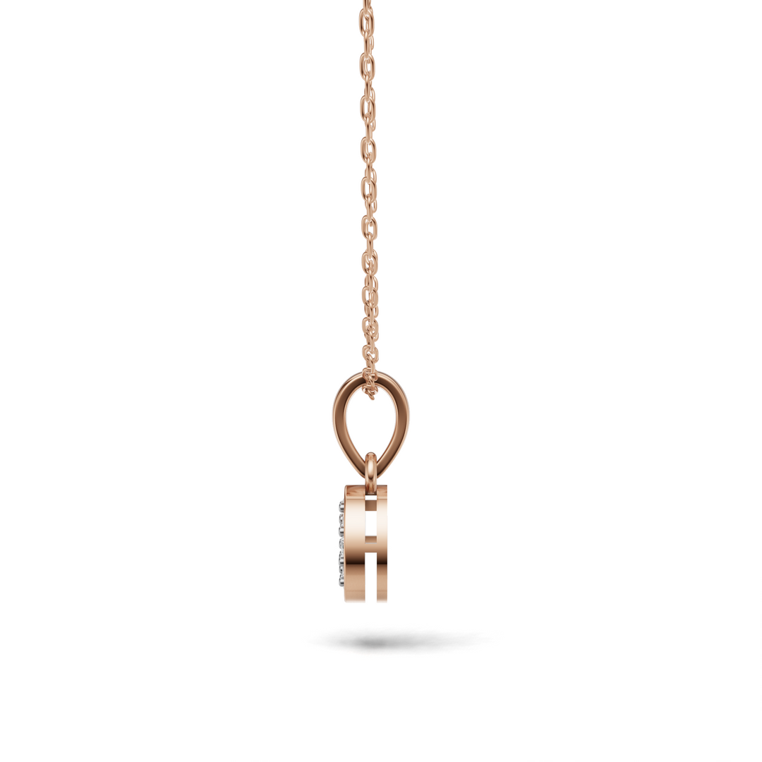 Stardust Swirl Pendant(without chain) - 18Kt Rose Gold vermeil