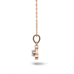 Load image into Gallery viewer, Floating Diamond Solitaire Pendant(without chain) - 18Kt Rose Gold vermeil

