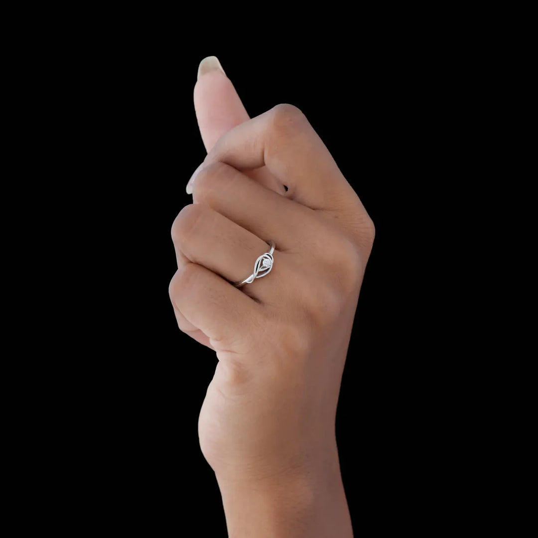 Whisper Knot Solitaire Ring
