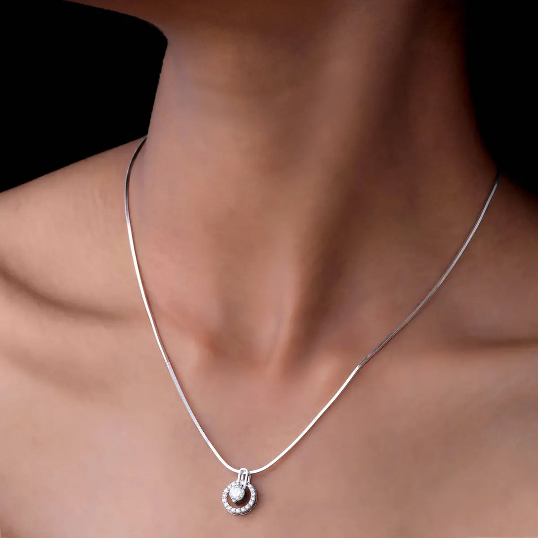 Celestia Halo Pendant-With chain