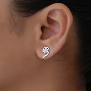 Petal Curl Diamond Earrings