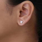 Load image into Gallery viewer, Classic Four Petal Diamond Earrings
