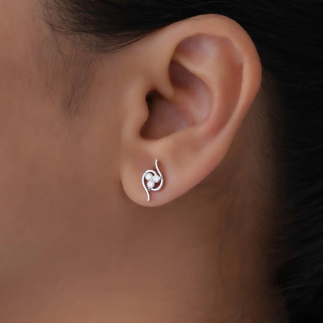 Twilight Curl Diamond Earrings