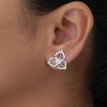 Load image into Gallery viewer, Floral Radiance Diamond Stud Earrings

