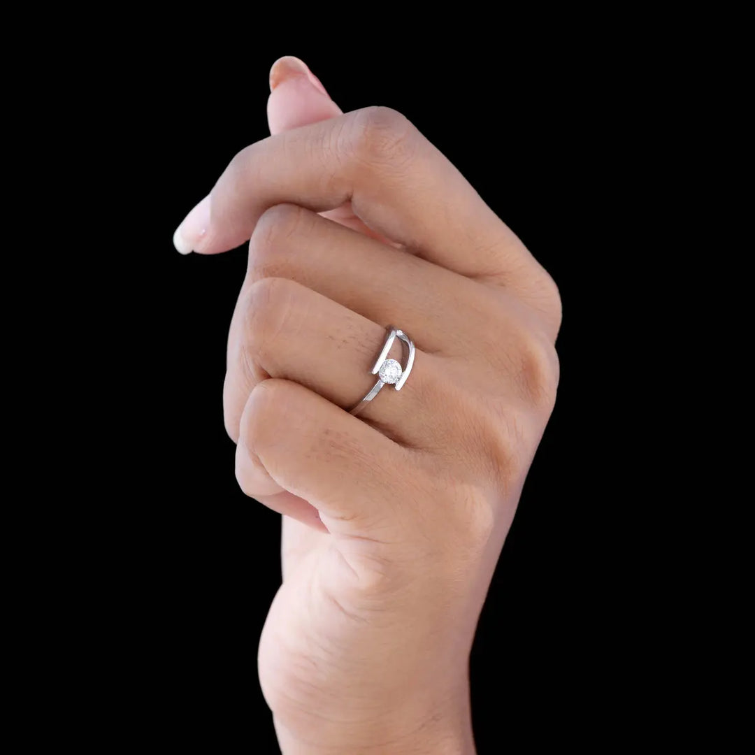 Twilight Embrace-The Embrace Solitaire Ring