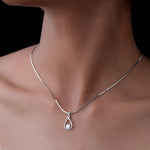 Load image into Gallery viewer, Tear of Grace Diamond Pendant-With chain
