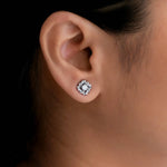 Load image into Gallery viewer, Fleur Halo Diamond Earrings
