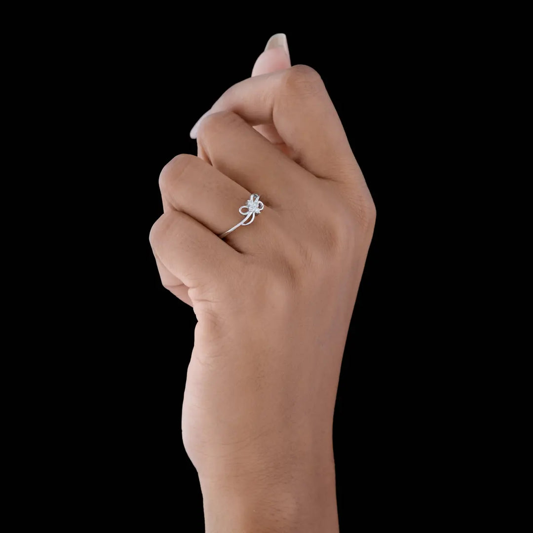 Flora Charm Petite Diamond Ring