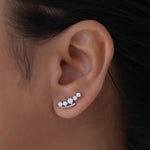 Load image into Gallery viewer, Eligant Diamond Climber  Earrings

