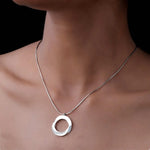 Load image into Gallery viewer, Orbit Halo Pendant-With chain
