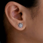 Load image into Gallery viewer, Blossam Halo Diamond Studs
