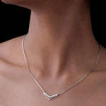 Load image into Gallery viewer, Viora V-Pendant-With chain
