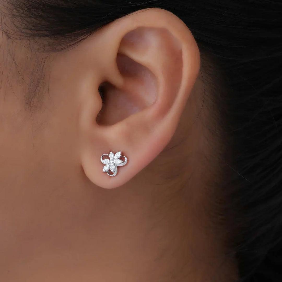 Blossam Petal Diamond Earrings